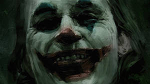 Joker 2020 Green Painting Wallpaper