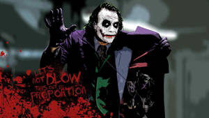 Joker Blowing Things Wallpaper