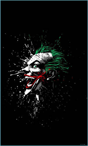 Joker Iphone Artistic Face Splattered Wallpaper