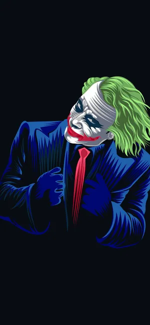Joker Ledger Neon Portrait Wallpaper