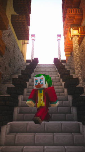 Joker Mob Character Minecraft Iphone Wallpaper