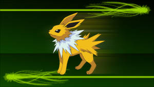 Jolteon On Green Background Wallpaper