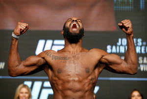 Jon Jones During Weigh-in Ceremony Wallpaper