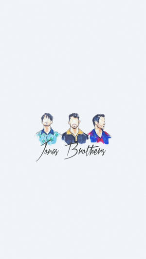 Jonas Brothers Watercolor Vector Art Wallpaper