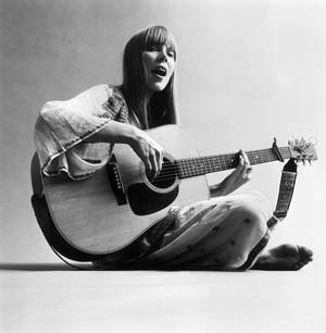 Joni Mitchell Classic Folk Singer Wallpaper