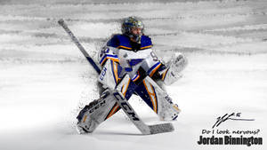 Jordan Binnington Sports Poster Wallpaper