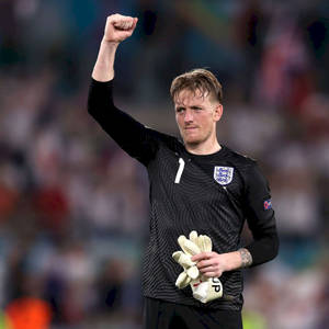 Jordan Pickford Wearing Black Jersey Wallpaper