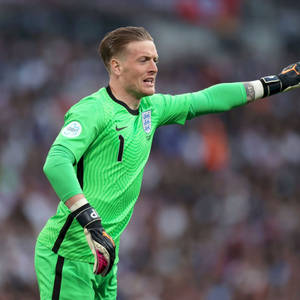 Jordan Pickford Wearing Neon Green Wallpaper