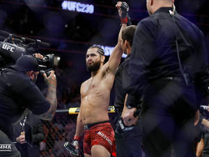 Jorge Masvidal Arm Raised Victory Wallpaper