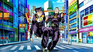 Josuke And Okuyasu Of Jojo Wallpaper