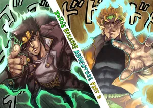 Jotaro Kujo And Caesar Anthonio Zeppeli Wallpaper