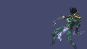 Jotaro Kujo's Stand Star Platinum Grey Wallpaper