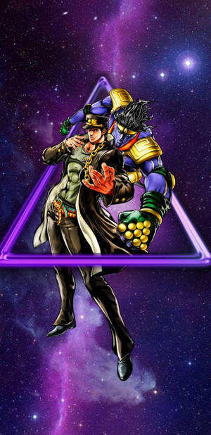 Jotaro Kujo Star Platinum Galaxy Triangle Wallpaper