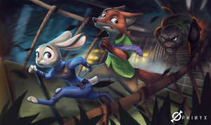 Judy Hopps And Nick Wilde Running Wallpaper