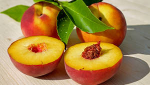 Juicy Nectarine Fruit Hd Wallpaper