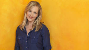 Julie Benz In Blue Denim Wallpaper