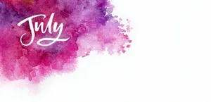 July In Pink Watercolor Wallpaper