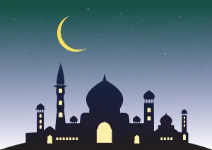 Jumma Mubarak Mosque And Moon Wallpaper