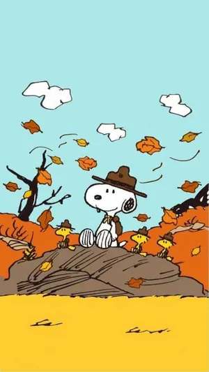 Jump Into Fall The Right Way With Snoopy! Wallpaper