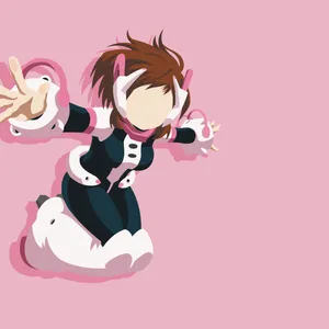 Jumping Uraraka Aesthetic Wallpaper