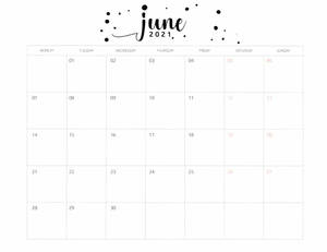 June 2020 Calendar With Black Dots Wallpaper