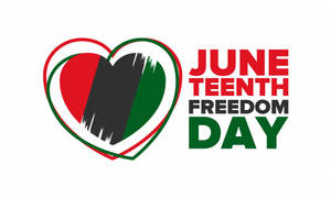 Juneteenth Heart Illustration Wallpaper