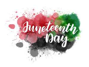 Juneteenth Watercolour Blotch Poster Wallpaper