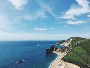 Jurassic Coast Clear Sky Wallpaper