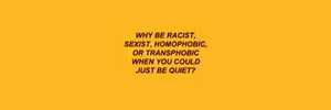 Just Be Quiet Twitter Header Wallpaper