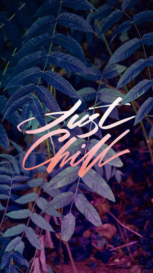 Just Chill Leaves Aesthetic Wallpaper