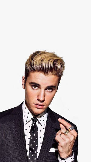 Justin Bieber In Black Suit Wallpaper