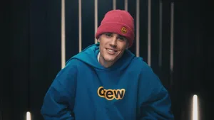 Justin Bieber In Drew Outfit Wallpaper