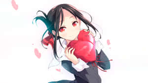 Kaguya Sama Love Is War Kaguya Holding Heart Wallpaper