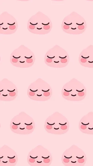 Kakao Friends Pink Apeach Pattern Wallpaper