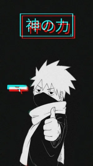 Kakashi Aesthetic On Black Wallpaper