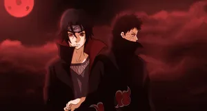 Kakashi And Obito Portrait Wallpaper