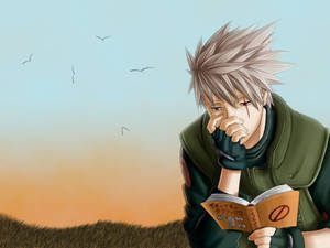 Kakashi Hatake Reading Wallpaper