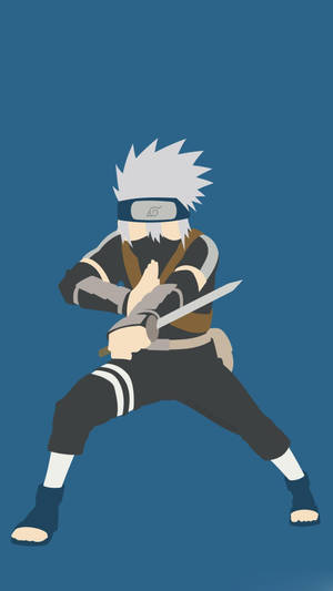 Kakashi Iphone Kunai Blue Aesthetic Wallpaper