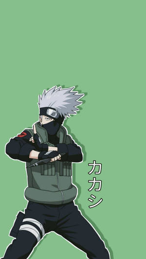 Kakashi Iphone On Green Aesthetic Wallpaper