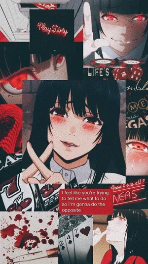 Kakegurui Collage Of Yumeko Jabami Wallpaper