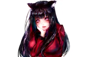 Kakegurui Jabami Yumeko With Cat Ears Wallpaper