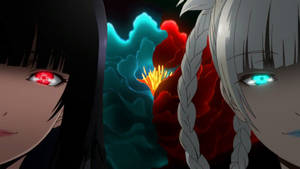 Kakegurui Kirari And Yumeko With Glowing Eyes Wallpaper