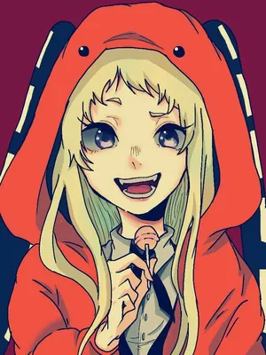 Kakegurui Runa Yomozuki Lollipop Digital Art Wallpaper