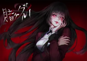 Kakegurui Yumeko Jabami With Red Eyes Wallpaper