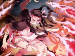 Kamado Nezuko Art Kimetsu No Yaiba Wallpaper