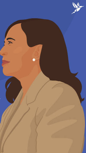 Kamala Harris Caricature Wallpaper