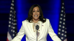 Kamala Harris Victory Speech Wallpaper