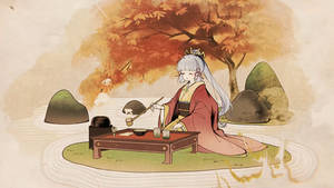 Kamisato Ayaka Tea Ceremony Wallpaper