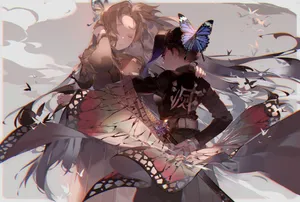 Kanae Kocho In Dark Kimono Wallpaper