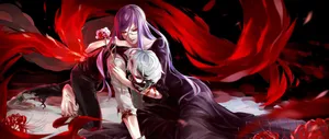 Kaneki Ken And Rize Tokyo Ghoul Wallpaper